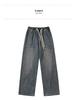 Nova calça jeans masculina Outono Nova calça reta lavada grife japonesa retrô casual calça all-matching