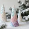 Molde de silicona para velas estilo rosa, adornos de yeso para aromaterapia, adornos para árbol de Navidad