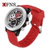Reloj de Cuarzo Ofns con Calendario, Esfera Moderna y Creativa, Manecillas Luminosas, Reloj Deportivo Sumergible para Hombre al por Mayor