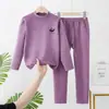 Conjunto de ropa interior térmica de otoño para niños con cuello medio, conjunto de ropa interior térmica para niñas, pijamas para niños, camisetas interiores para niños pequeñas y medianas para estudiantes