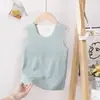 Chaleco Térmico Infantil con Forro Polar, Ropa Interior Sin Costuras para Otoño e Invierno, Parche Protector para el Vientre, Chaleco Ropa Interior de Capa Base para Niños y Niñas