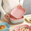 Plato Cuadrado de Huesos de Plástico Engrosado Transfronterizo Plato para Escupir Hogareño Comercial de Escritorio Plato para Guardar Sobras Plato para Postre de Té de la Tarde
