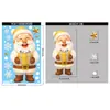 Boneco de Neve Dourado Alce Papai Noel Adesivo Eletrostático Adesivo de Natal Arranjo Adesivo de Janela Floco de Neve Casa de Neve Adesivo de Vidro