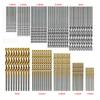 Yunbei 50 peças conjunto de brocas helicoidais banhadas a titânio aço de alta velocidade haste reta mini broca helicoidal para abrir furos 1-3mm broca para furadeira elétrica
