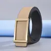 Cinturón Popular de Alta Gama de Lujo Ligero Transfronterizo Simple para Hombre Doble Cara Hebilla de Aleación Cinturón de Pantalón de Alta Gama