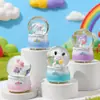 Set Completo de Muñecos de Té con Leche Periféricos de Dibujos Animados Anime, Bolas de Cristal Luminosas, Juguetes de Resina para Niños, Decoraciones de Escritorio, Luces Nocturnas