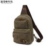 Óleo de cera de lona saco peito Nova Homens Bag Viagem Crossbody Mochila Feminina Dupla com Top Layer Bolsa de Couro Yiying Factory Outlet