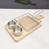 Conjunto Ocidental de Petiscos em Aço Inoxidável Vem com Copinhos para Molho, uma Bandeja para Sashimi e um Conjunto Especial para Servir Facilmente