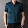 Camisas de Verano de Manga Corta para Hombre, Camisas de Manga Corta para Hombre de Negocios sin Costuras con Tapeta Oscura en Relieve a la Moda, Ventas Directas de Fábrica