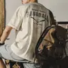 Camiseta de Manga Corta Fresca y Refrescante Jereno para Hombre Verano Holgada Talla Grande Teñido en Nube Lavada Retro Americano Casual Top t