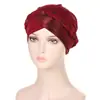 AliExpress novo chapéu de trança de seda brilhante multicolorido, chapéu turbante casual fashion, em estoque