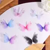 2-5cm Tule de Doble Capa Mariposa Estéreo Pasador Accesorios Pegatinas Faciales Decoración de Maquillaje Accesorios para Ropa Accesorios DIY