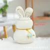 Calabaza de Cerámica Conejo Tarro de Té Decoración Vintage Tarro Pequeño Sellado Bolsa de la Fortuna Tarro de Almacenamiento Lindo Decoración del Hogar