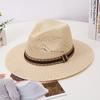 Sombrero de Sol, Fedora, Gorra para Papá de Mediana Edad y Mayor, Ala Ancha, Sombrero de Malla Jacquard Tejido Denim, Transpirable, Protección Solar, Versátil para Adultos
