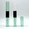 Tubo cuadrado de doble extremo para brillo de labios de 6 ml, tubo para tinta de labios, brillo de labios y corrector e iluminador 2 en 1, material de embalaje cosmético, directo de fábrica