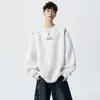 Outono/Inverno 2026 Novo Moletom Casual Simples Masculino Top Tendência Moda Estilo Coreano Pulôver Único Masculino