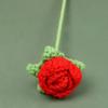 Arreglo de Flores de Rosa de Hilo Tejido a Mano Individual Decoración Flor Artificial Regalo para el Día de la Madre Ramo Venta al por Mayor