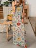 Vestidos Europeos y Americanos 2025 Venta Caliente Estampado Digital Tendencia de Moda Primavera y Verano Estilo D Vestido Largo con Tirantes Floral para Mujer