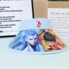Sombrero de Nezha para Niños y Niñas, Sombrero de Sol con Protección Solar, Sombrero de Sol Uv de Copa Abierta, Sombrero Infantil de Personaje de Dibujos Animados con Ala Ancha