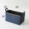Caja de almacenamiento de escritorio de cuero, caja de cosméticos para el cuidado de la piel, caja coleccionable, cesta plegable de PU para guardar ropa, juguetes y libros.