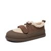 Zapatos casuales ZHR para mujer 2023 otoño e invierno nuevos de moda casual combinan con todo cálidos de velcro planos de felpa de algodón