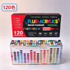 Conjunto de Canetas Marcadoras Acrílicas Líquidas Atacado Direto Transfronteiriço com 120 Cores 168 Cores com Caixas Vermelhas e Pretas, Canetas de Aquarela com Ponta Macia, Conjunto de Canetas para Graffiti