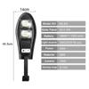 Nueva farola solar inducción cuerpo humano luz de carretera 100WLED integrada extra grande farola solar