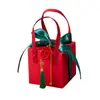Nueva Caja de Regalo Popular de Navidad, Caja de Papel para Regalo de Nochebuena Portátil, Recuerdo Navideño, Caja de Embalaje para Manzana de Navidad