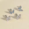 Pendientes de Mariposa Pequeños Coloridos Super Brillantes con un Toque de Alta Gama, Adecuados para Dormir y Bañarse, No Es Necesario Quitárselos, Tornillos para Cartílago