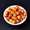 Huiya Cristal Natural Minério Bruto Cinábrio Contas Espalhadas Roxo Ouro Areia Imperador Areia Vermelha Contas Redondas Wen Jogar com Contas Produtos Semi-acabados