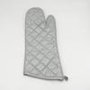 Guantes de algodón con puntos recubiertos de plata, engrosados y alargados, para horno de alta temperatura, microondas, horneado plateado, guantes de aislamiento térmico