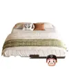 Nuevo Modelo 2026 Cama Flotante con Tapicería de Cuero Genuino, Cama Doble Moderna Minimalista con Estructura de Hierro, Cama de Boda, Cama Grande de Alta Gama