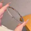 Exquisito Pulsera con Diamantes Electrochapados para Mujer, No se Desvanece, Llena de Diamantes, Moderna y de Alta Gama, Pulsera de Cobre Cielo Estrellado Llena de Diamantes