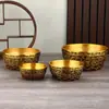 Tigela Tesouro Dragão Duplo de Arte em Cobre, Artesanato em Cobre Latão, Decoração de Mesa para Casa, Cofrinho, Atacado de Cobre