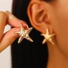 Europeu e Americano Transfronteiriço Starfish Spiral Brincos Anel Colar terno Ins Estilo Advanced Sense Ocean Holiday Style Jóias