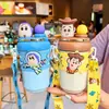Taza Térmica Judy de Zootopia Taza con Popote Linda para Niñas Alto Valor Taza de Agua para Niños Estudiantes al Aire Libre Regalo