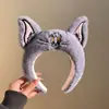 Diadema Linda de Dibujos Animados Estilo K's con Corazón Femenino y Divertida Diadema de Felpa para Lavar la Cara y Maquillaje Diadema para Recoger el Cabello