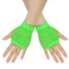 Guantes de Red Cortos Transfronterizos Discoteca Multicolor Sexy Elásticos Guantes Punk Guantes de Malla Hueca Europeos y Americanos