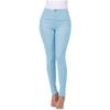 Fuentes transfronterizas de comercio exterior europeo y americano de jeans clásicos básicos elásticos ajustados multicolor para mujer