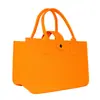 Bolsa de feltro tote para o dia a dia, tridimensional, multicolorida, lisa, bolsa de feltro para lembrança, moderna, minimalista, logo