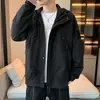 Chaqueta Casual para Hombre de Hong Kong para Primavera y Otoño, Elegante Ropa de Trabajo con Capucha de Talla Grande de Gama Alta para Estudiantes de Secundaria
