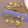 Aço Inoxidável Série Náutica Âncora de Velaleme Leme Brincos Pingente DIY Lâmpada a Querosene Pulseira Colar Acessórios de Joias