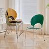 Silla nórdica Shell de acrílico para el hogar, para hotel, cafetería, comedor, taburete de diseño con respaldo, silla de ocio