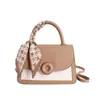 Bolsa Feminina Estilo Francês Bloqueio de Cores Único para o Dia a Dia 2026 Bolsa de Mão Elegante Simples Moda Versátil Bolsa Tote Quadrada