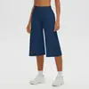 Leggings de Yoga Cepillados de Cintura Alta Pantalones de Pierna Ancha de Siete Puntos Chal Moldeador de Cuerpo Camisola Sujetador Conjunto de Cuatro Piezas