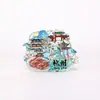 Ímãs de Geladeira de Cidade em Acrílico, Ímãs de Geladeira Estilo Chinês Original, Ímãs Decorativos de Presente, Artesanato Cultural e Criativo, Lembranças de Viagem