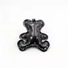 Llavero Creativo de Oso de Diamante en Cuero, Colgante Lindo y Personalizado para Bolsa, Cadena para Teléfono Móvil, Colgante de Cuero, Accesorios Hechos a Mano en Stock