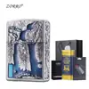 Zorro Zk37 Alpine Flow Estilo Chino Retro Antiguo Rueda de Amolar Creativo Moderno Encendedor para Hombre Un Clic Dropshipping