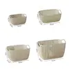 Cesta de Armazenamento com Textura de Tecido Imitado para Mesa de Escritório Corredor Mesa de Centro Cesta de Armazenamento para Miudezas Artefato de Armazenamento para Dormitório Cesta de Armazenamento para Banheiro