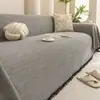 Toalla de Sofá de Color Sólido Simple Todas las Estaciones Universal Nuevo Estilo Algodón Falso Lino Resistente a Arañazos Funda Completa para Sofá Manta Tela Cubierta